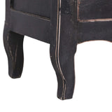 TV Cabinet 120x30x40 cm Black Solid Mahogany Wood - Rear View