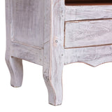 TV Cabinet 120x30x40 cm White Solid Mahogany Wood - Rear View