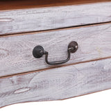 TV Cabinet 120x30x40 cm White Solid Mahogany Wood - Close-Up Angle