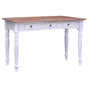 Desk with Drawers White 117x57x75 cm Solid Mahogany Wood