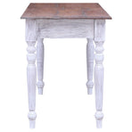 Desk with Drawers White 117x57x75 cm Solid Mahogany Wood