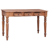 Desk with Drawers 117x57x75 cm Solid Mahogany Wood - Front View