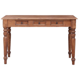Desk with Drawers 117x57x75 cm Solid Mahogany Wood - Side View