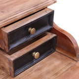 Writing Desk with Drawers 90x50x101 cm Solid Mahogany Wood - Low Angle