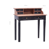 Writing Desk with Drawers 90x50x101 cm Solid Mahogany Wood - Extra Image