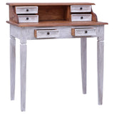 Writing Desk with Drawers 90x50x101 cm Solid Mahogany Wood - Front View