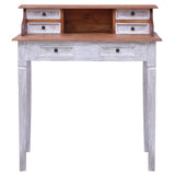 Writing Desk with Drawers 90x50x101 cm Solid Mahogany Wood - Side View