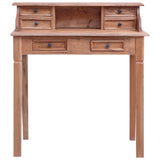 Writing Desk with Drawers 90x50x101 cm Solid Mahogany Wood - Front View