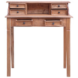 Writing Desk with Drawers 90x50x101 cm Solid Mahogany Wood - Side View