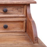 Writing Desk with Drawers 90x50x101 cm Solid Mahogany Wood - Rear View