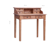 Writing Desk with Drawers 90x50x101 cm Solid Mahogany Wood - Extra Image