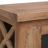 TV Cabinet with 3 Drawers 120x30x40 cm Solid Mahogany Wood - Low Angle