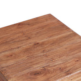 Coffee Table 53x50x50 cm Solid Mahogany Wood - Top-Down View