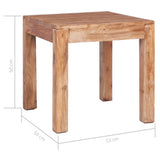 Coffee Table 53x50x50 cm Solid Mahogany Wood - 45-Degree Angle