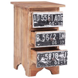 Bedside Cabinet 30x30x51 cm Solid Mahogany Wood - Front View