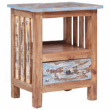Bedside Cabinet 41x30x50 cm Solid Mahogany Wood - Front View