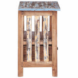 Bedside Cabinet 41x30x50 cm Solid Mahogany Wood - Rear View