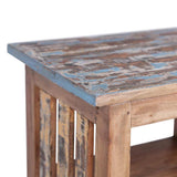 Bedside Cabinet 41x30x50 cm Solid Mahogany Wood - Close-Up Angle