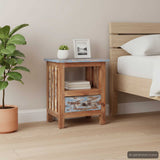 Bedside Cabinet 41x30x50 cm Solid Mahogany Wood