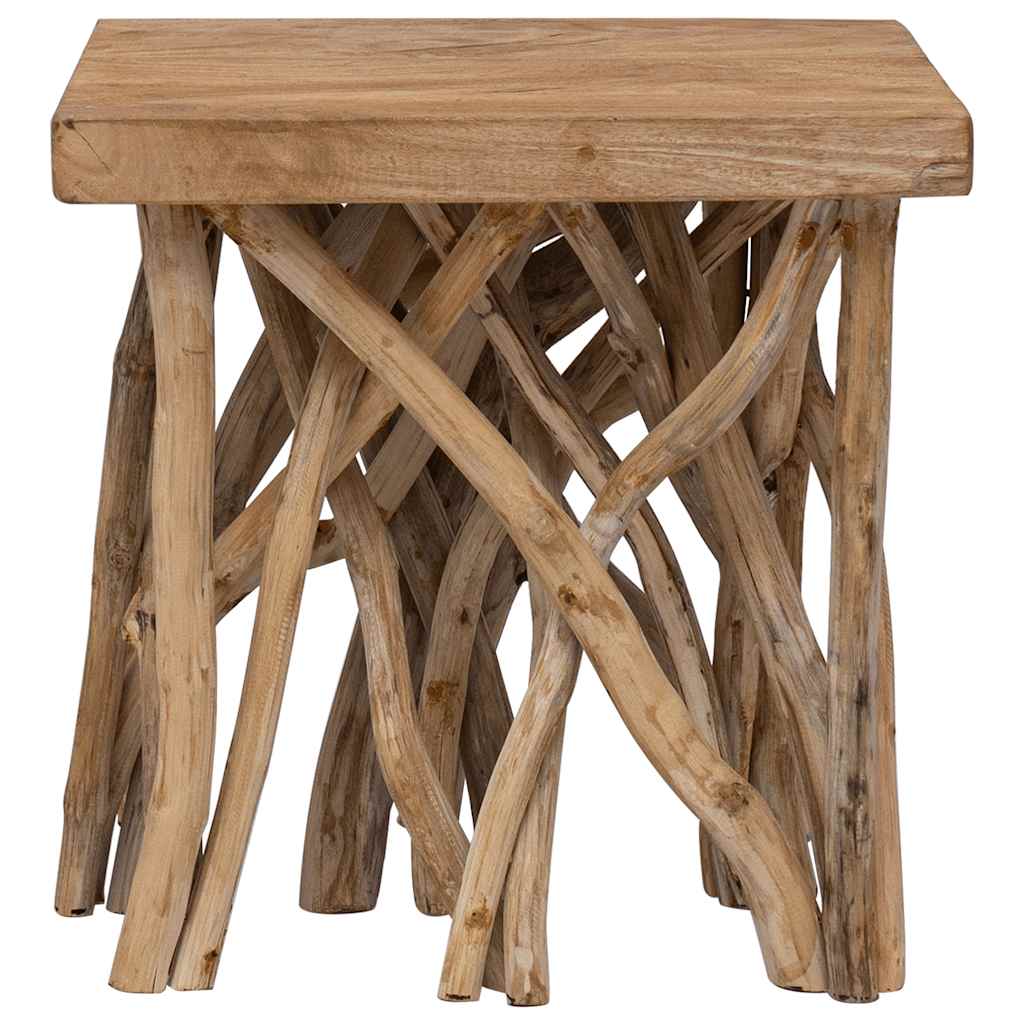 Log Coffee Table 40x40x40 cm Mixed Recycled Wood