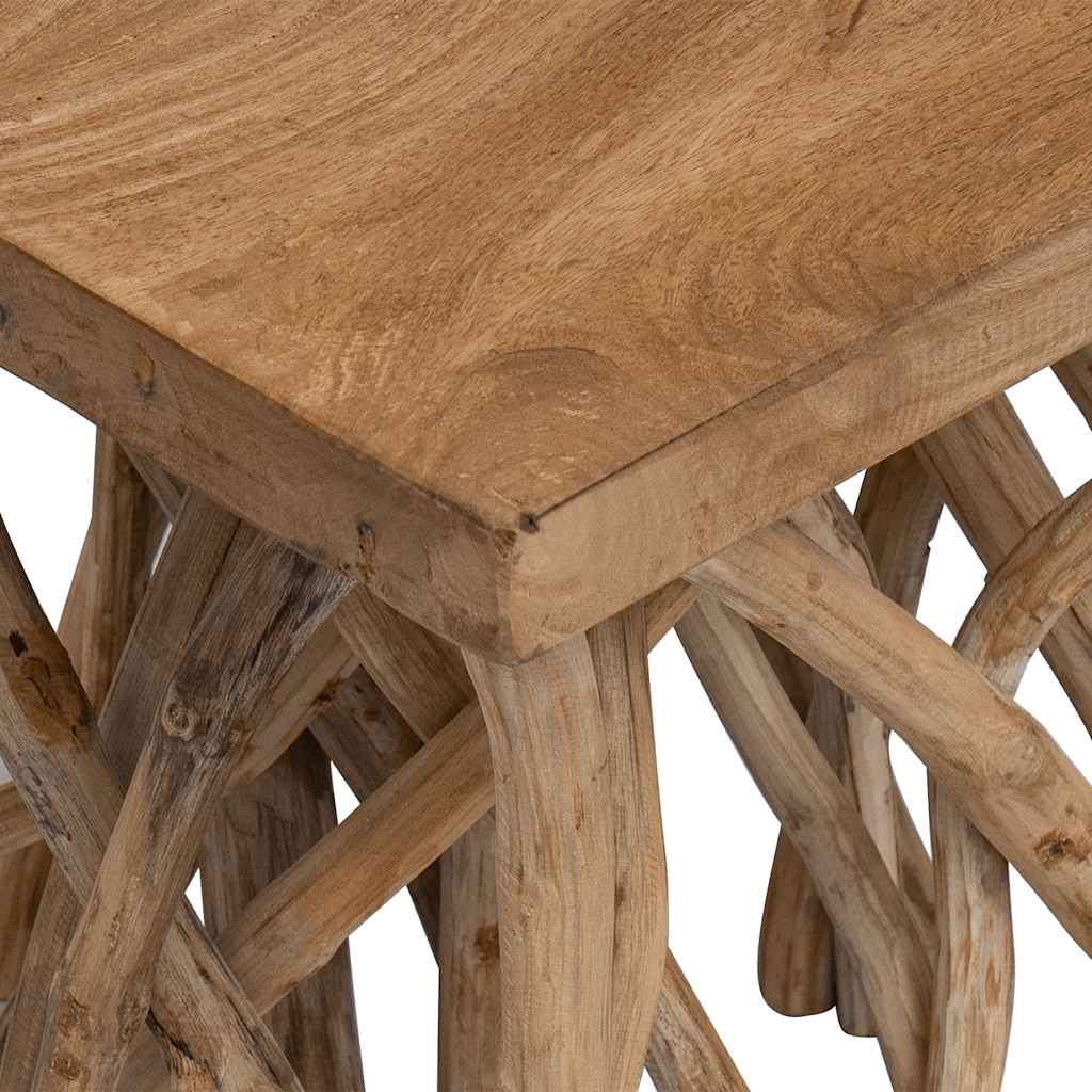 Log Coffee Table 40x40x40 cm Mixed Recycled Wood