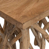Log Coffee Table 40x40x40 cm Mixed Recycled Wood