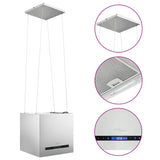 Hanging Island Range Hood Touch Sensor LCD 37 cm Stainless Steel