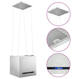 Hanging Island Range Hood Touch Sensor LCD 37 cm Stainless Steel - Front View