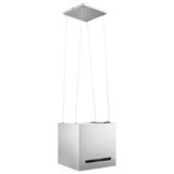 Hanging Island Range Hood Touch Sensor LCD 37 cm Stainless Steel - Side View