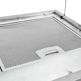 Hanging Island Range Hood Touch Sensor LCD 37 cm Stainless Steel