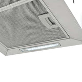 Hanging Island Range Hood Touch Sensor LCD 55 cm Stainless Steel - Rear View