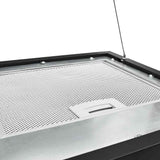 Hanging Island Range Hood Touch Sensor LCD 37 cm Powder-coated Steel - 45-Degree Angle