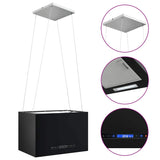 Hanging Island Range Hood Touch Sensor LCD 55 cm Powder-coated Steel - Front View