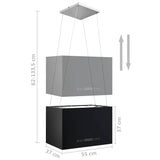 Hanging Island Range Hood Touch Sensor LCD 55 cm Powder-coated Steel - Low Angle