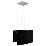 Hanging Island Range Hood Touch Sensor LCD Tempered Glass - Side View