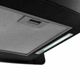 Hanging Island Range Hood Touch Sensor LCD Tempered Glass - Rear View