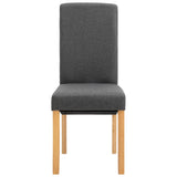 Dining Chairs 6 pcs Grey Fabric - Top-Down View