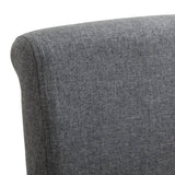 Dining Chairs 6 pcs Grey Fabric - Close-Up Angle