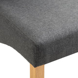 Dining Chairs 6 pcs Grey Fabric - Low Angle