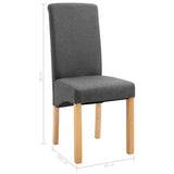 Dining Chairs 6 pcs Grey Fabric - Extra Image
