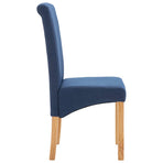 Dining Chairs 6 pcs Blue Fabric