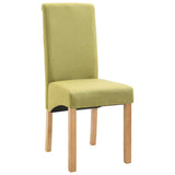 Dining Chairs 6 pcs Green Fabric - Side View