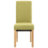 Dining Chairs 6 pcs Green Fabric - Top-Down View