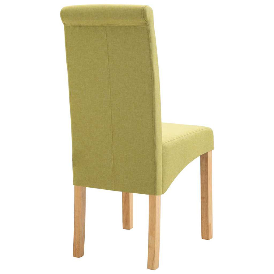 Dining Chairs 6 pcs Green Fabric