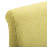 Dining Chairs 6 pcs Green Fabric - Close-Up Angle