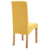 Dining Chairs 6 pcs Yellow Fabric