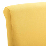 Dining Chairs 6 pcs Yellow Fabric