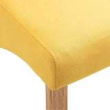 Dining Chairs 6 pcs Yellow Fabric