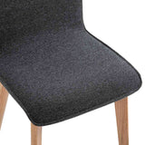Dining Chairs 6 pcs Grey Fabric - Close-Up Angle