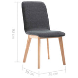 Dining Chairs 6 pcs Grey Fabric